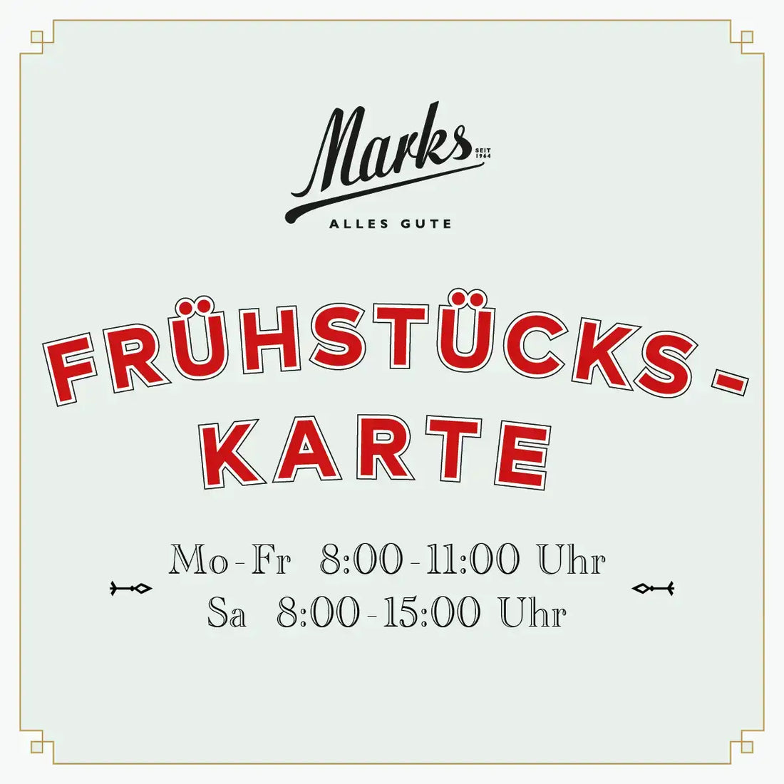 Frühstückskarte